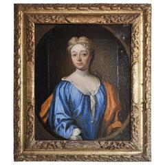 A Charming Portrait of a Lady Attributed to James Fellowes, circa 1710