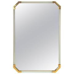 Lucite and Gold Gilt Mirror, circa 1970