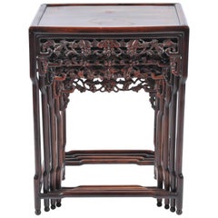 Antique 19th Century Chinese Hardwood Nest of Tables