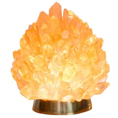 Vintage Natural Amber Quartz Lighting, "Small Liberty", Demian Quincke