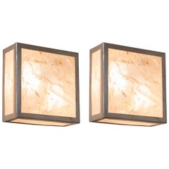Pure Rock Crystal Sconces, “Classic Cube, ” Demian Quincke