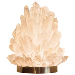 Natural Rock Crystal Lighting, "Liberty, " Demian Quincke