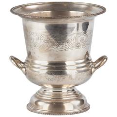 Antique French Silver Metal Champagne Ice Bucket, 1920s