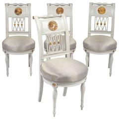 French Directoire Period Set of Four Side Chairs 3