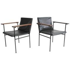 Pair of Minimal Designed Side Chairs, France, 1950s 8