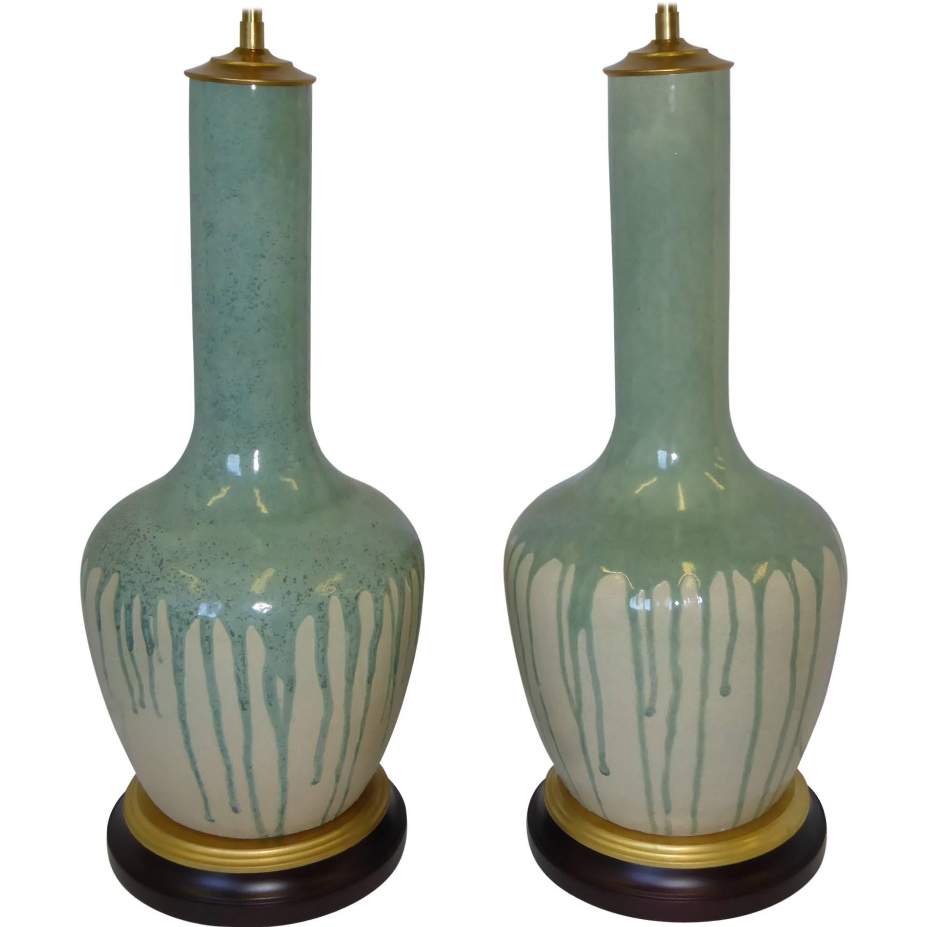 Monumental 1930s Royal Arden Hickman Pottery Table Lamps