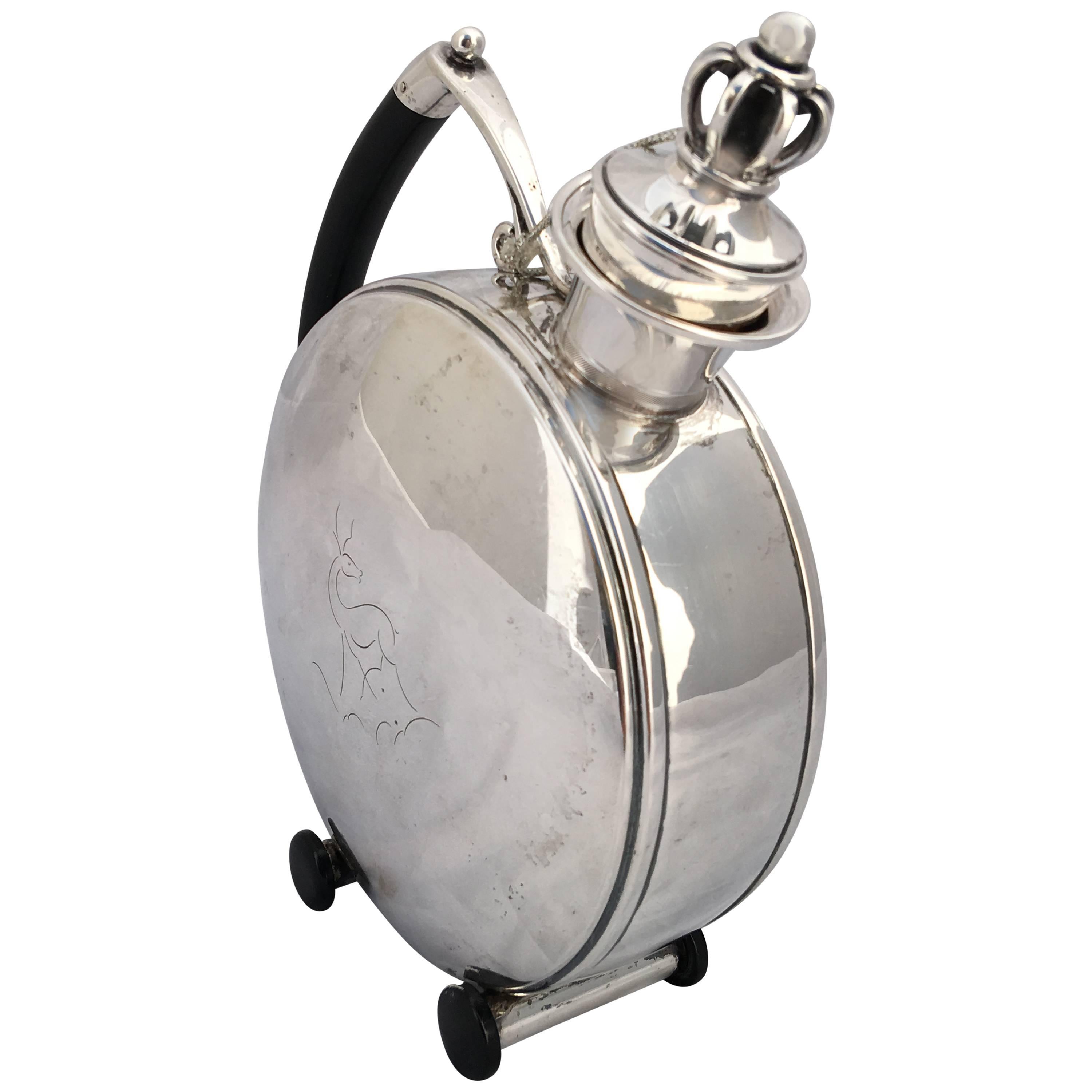 Danish Silver Hunting Flask