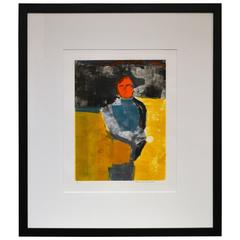 Abstract Figurative Monoprint by Carole Hicks