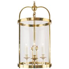 French Vintage Oversized Brass Lantern