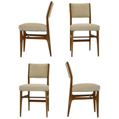 Set of Four Walnut Dining Chairs by Gio Ponti M. Singer & Sons