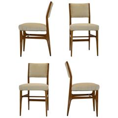 Set of Four Walnut Dining Chairs by Gio Ponti M. Singer & Sons 7