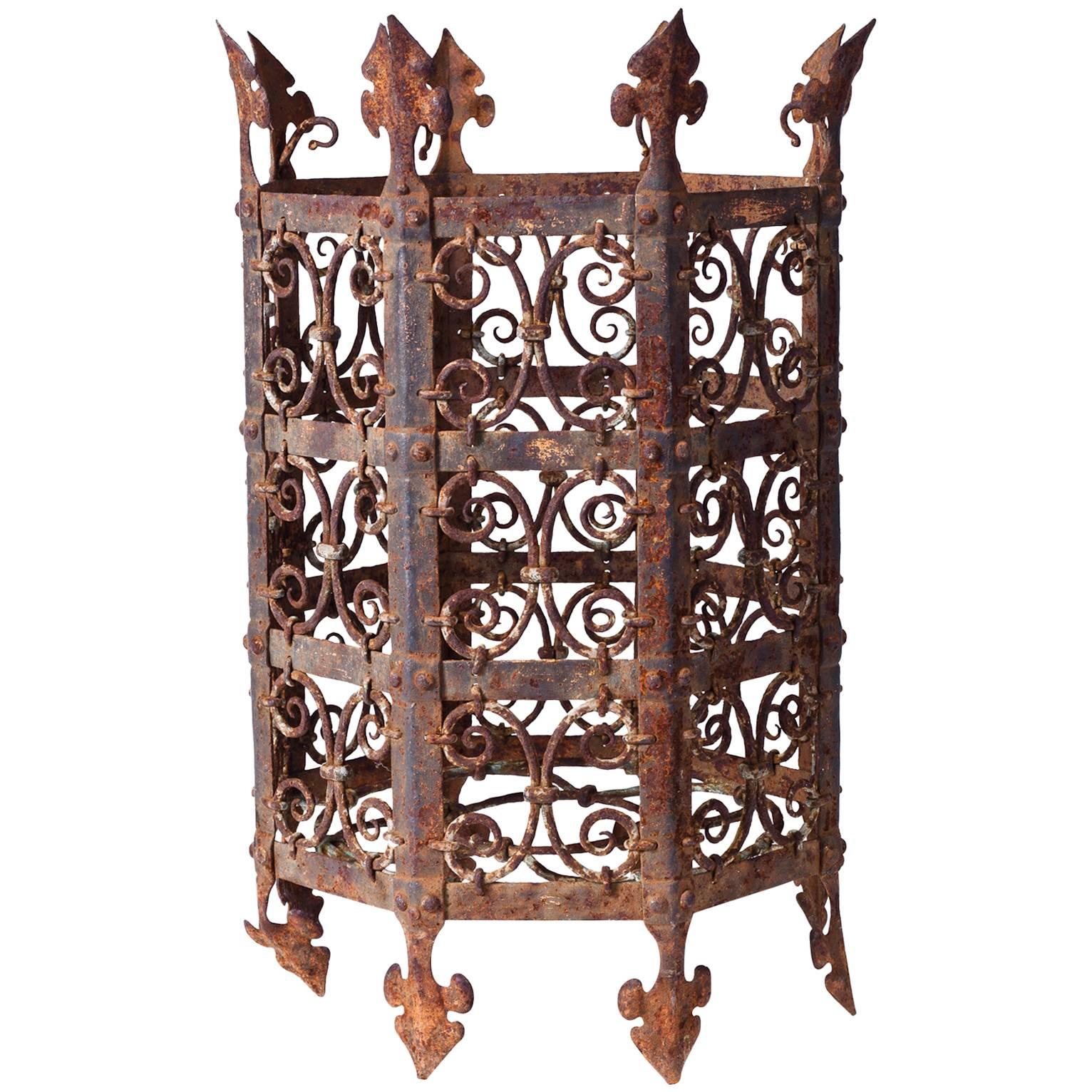 19th Century Decorative Iron Jardinière from France 