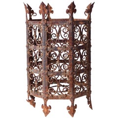 19th Century Decorative Iron Jardinière from France 