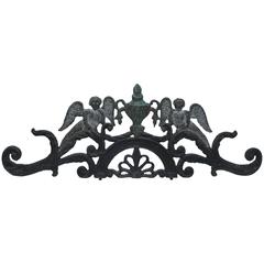 Early Cast Iron Gate Top with Angels 3