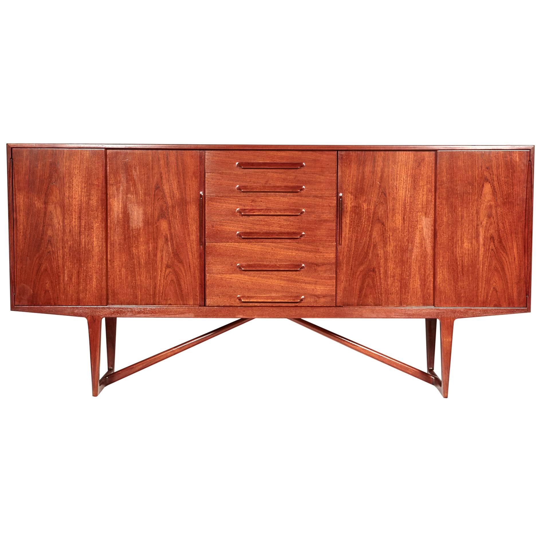 Kurt Østervig for Brande Mobelindustri Teak Sideboard, 1950s