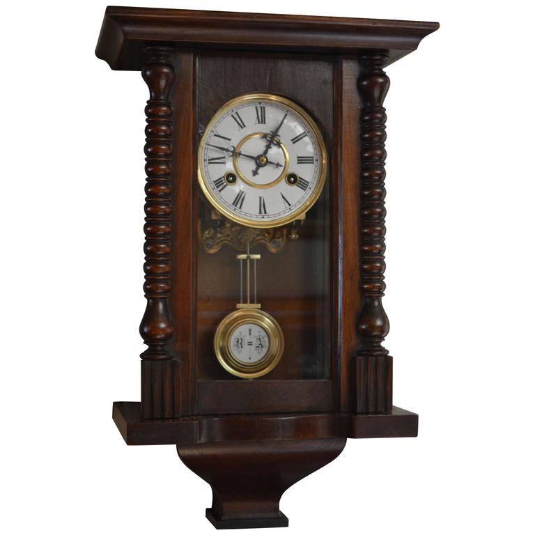 Small Regulator Style Wall Clock at 1stDibs