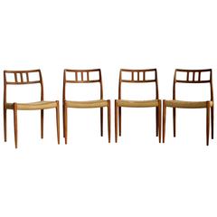 Set of Four, Model 79 Chairs by Niels O. Møller