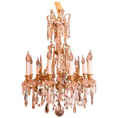 Attributed to Maison Baccarat Gilt-Bronze and Crystal Chandelier circa 1860-1880