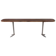 Barnet Dining Table (large), American Hardwood and Steel 1
