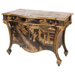 Georgian Style Chinoiserie Decorated Commode, Made by Baker