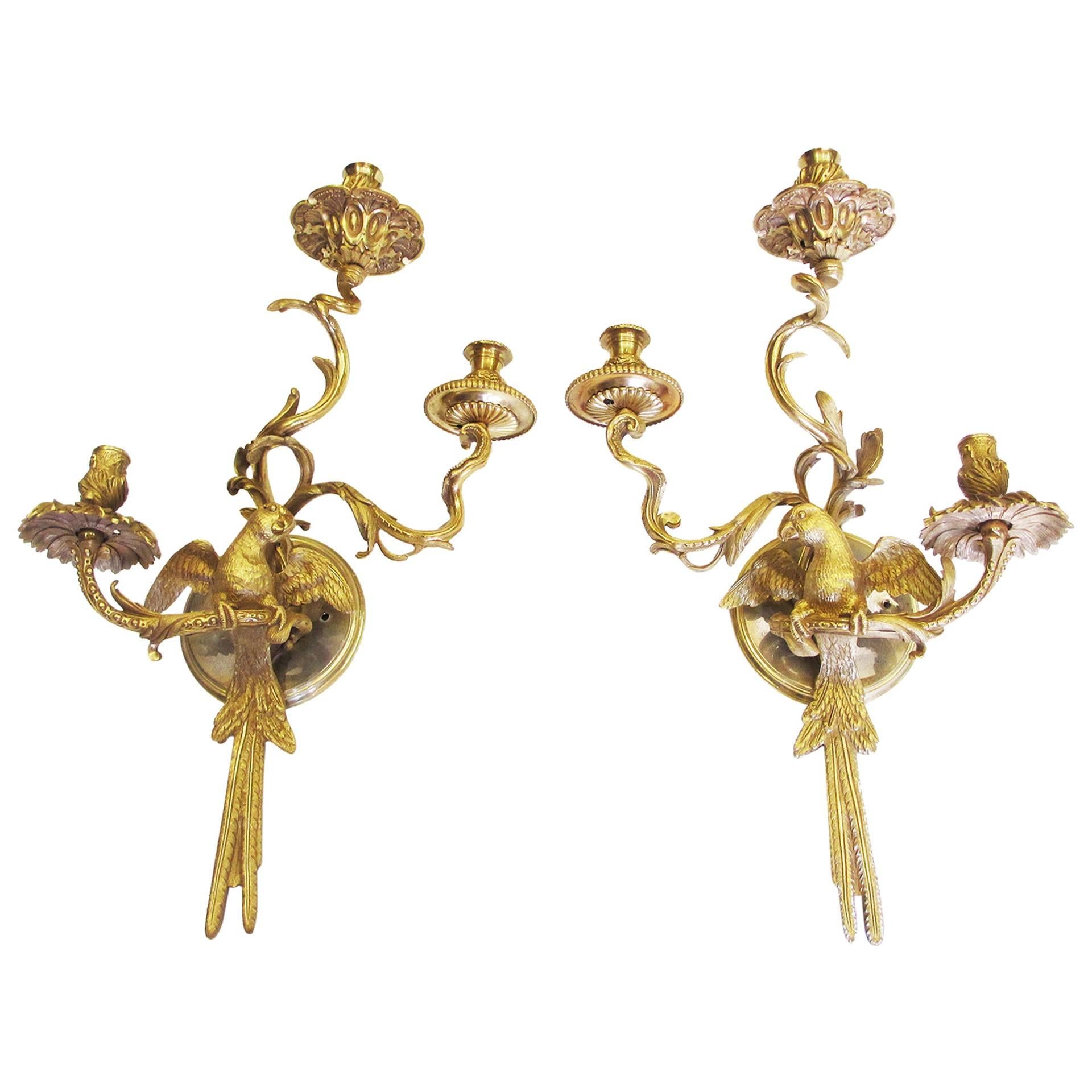 Pair of French 20th Century Louis XV Style Wall Lights from the Spelling Manor