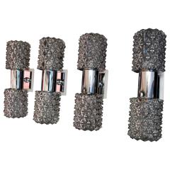 Beautiful Set of Four 1960s Italian Sconces Design by Targetti Sankey 11