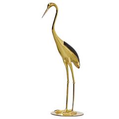 Decorative Bronze Crane Sculpture, Belgium, 1970