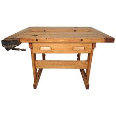 Vintage Work Bench with Vice