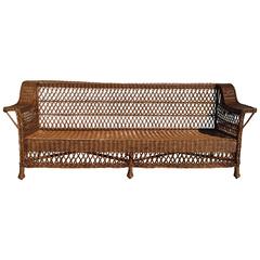 Antique Bar Harbor Wicker Sofa 5