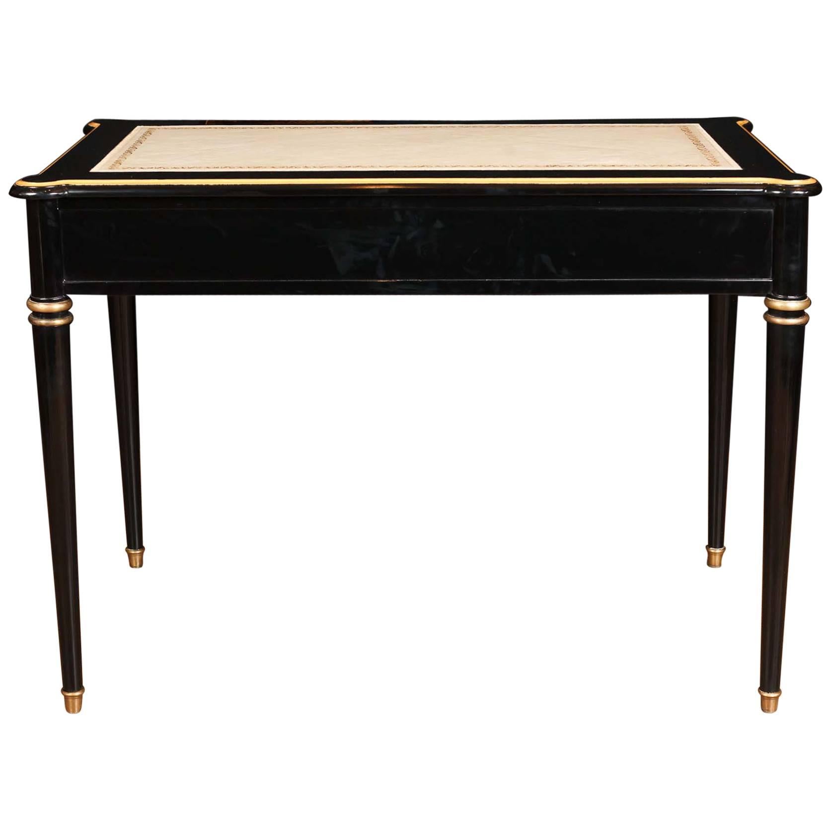 Regency Lacquer Desk Writing Table Bureau Plat For Sale