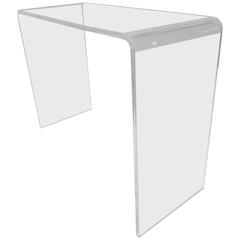 Charles Hollis Jones Style Lucite Waterfall Console Table