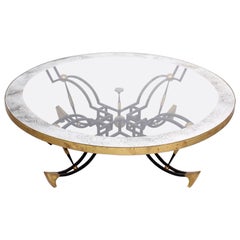 Round Cocktail Coffee Table Attributed to Arturo Pani