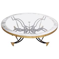 Round Cocktail Coffee Table Attributed to Arturo Pani 2