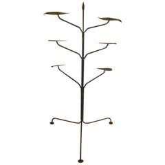 Wrought Iron Six-Branch Plant Stand