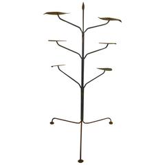 Wrought Iron Six-Branch Plant Stand