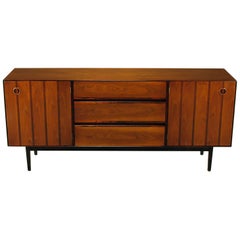 Rosewood and Walnut Parquetry Front Credenza