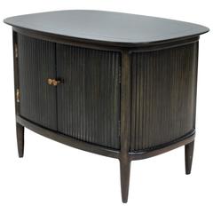 Vintage Mid-Century Modern Small Cabinet in Patinated Bronze Finish