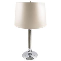 French Art Deco Shagreen and Chrome Table Lamp, circa 1930s 12