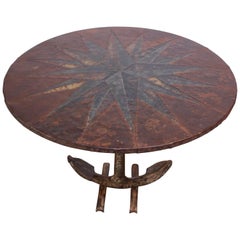 Mid-20th Century Mixed-Metal Nautical 'Anchor' Dining Table