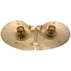 Mother-of-Pearl English Desk Inkwell 11