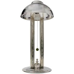 Silver Plated Table Lamp, France, 1920s 1