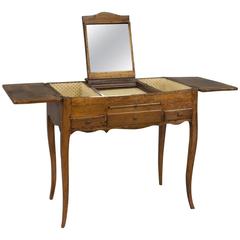Antique French, 18th Century Fruitwood Ladies Dressing Bedroom Table