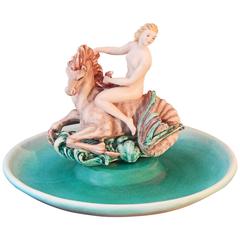 "Mermaid on the Adriatic, " Brilliant, Unique Art Deco Sculpture from Nove, Italy