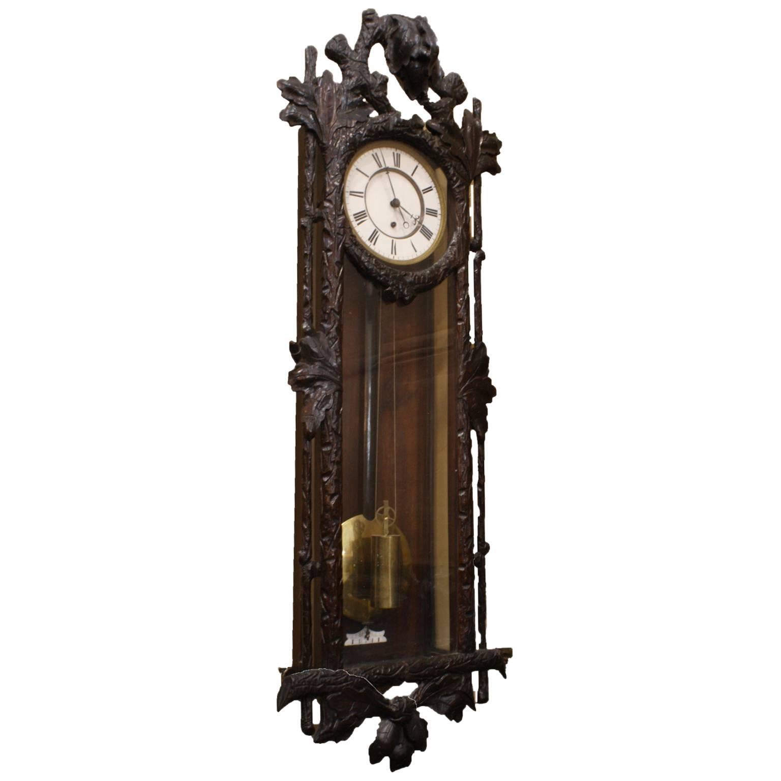 Late 19th Century Vienna Regulator Wall Clock
