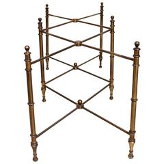 Hollywood Regency Solid Brass Pedestal Base