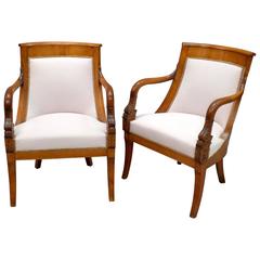 Pair of Empire Armchairs, circa 1820