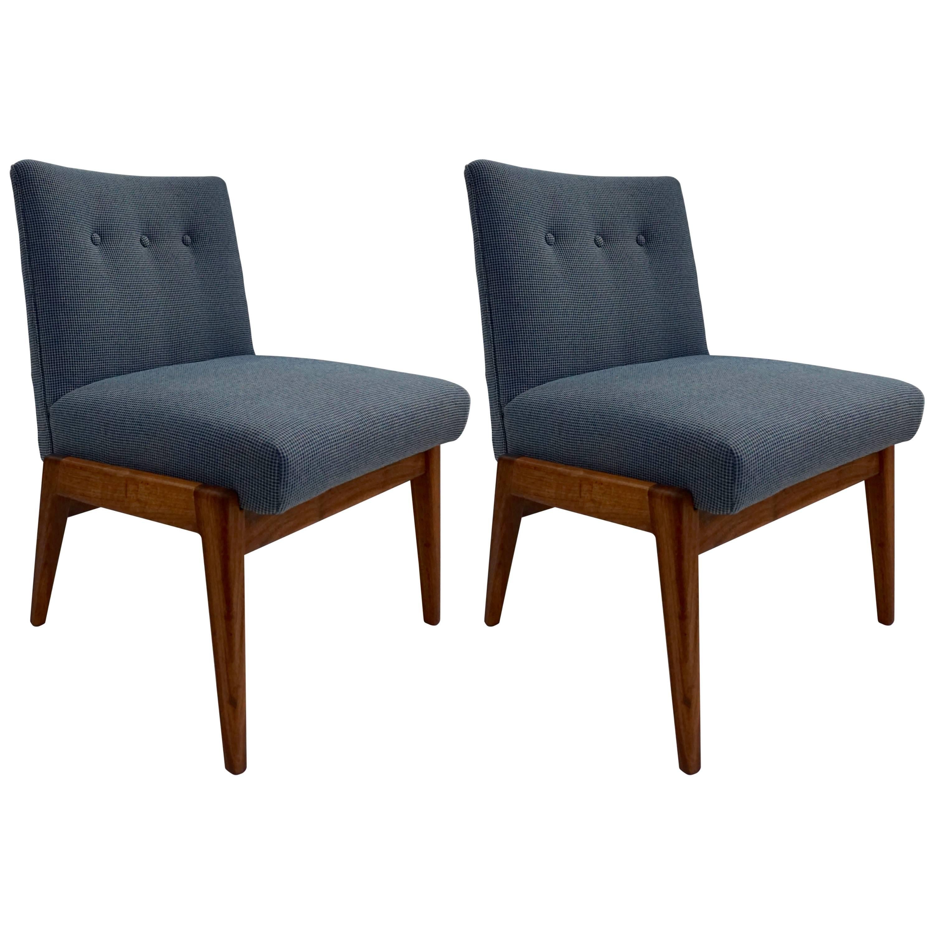 1960 Pair of Jens Risom Slipper Chairs