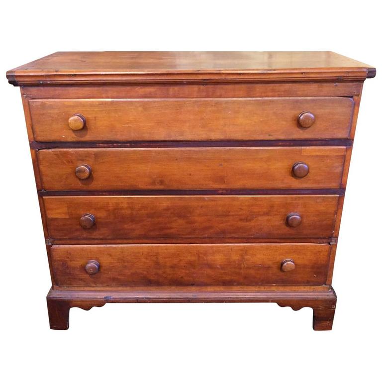 19th Century Canadian Cherry Chest of Drawers at 1stdibs