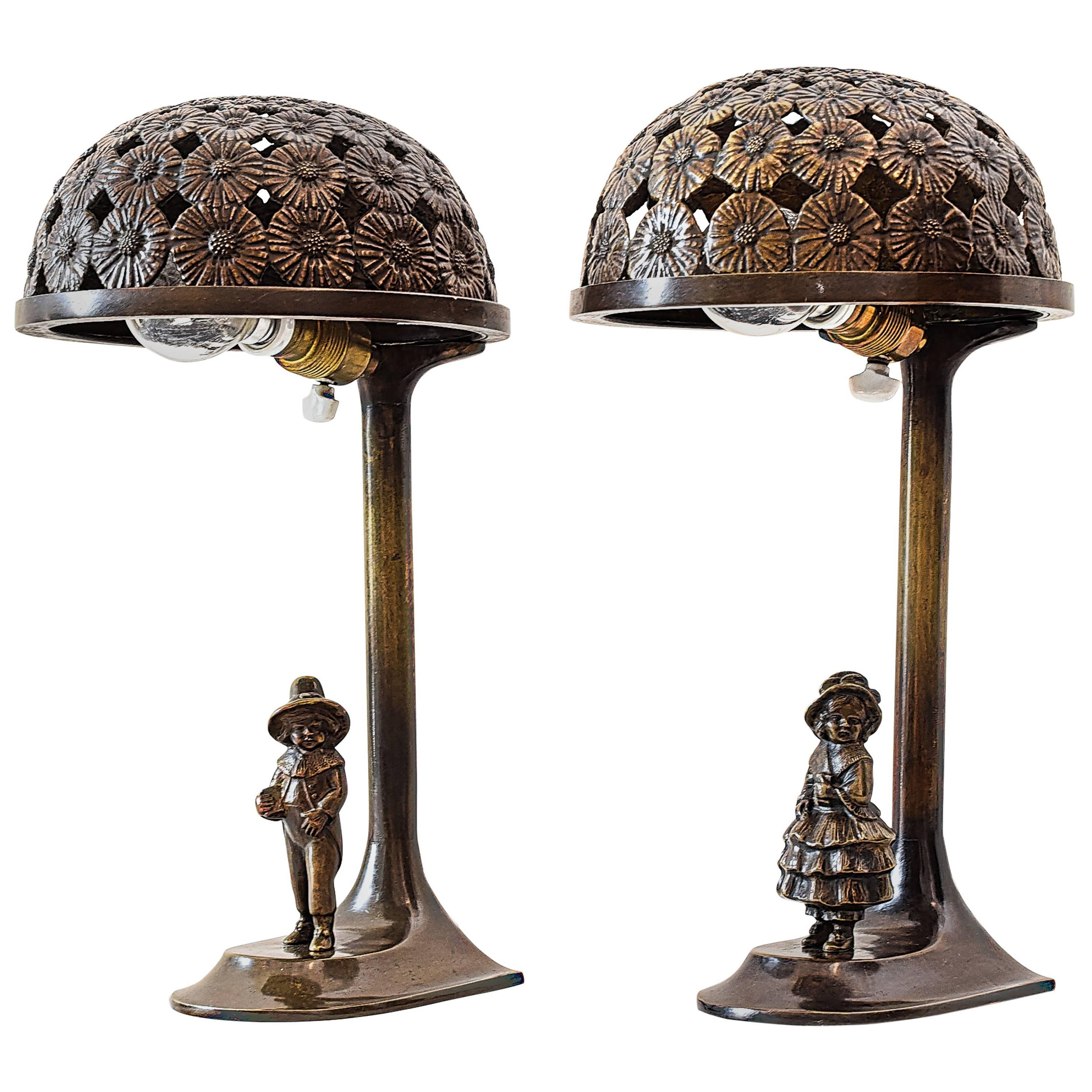 Two Jugendstil Table Lamps