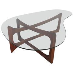 Stunning Adrian Pearsall Sculptural Walnut Kidney Shaped Dogbone Coffee Table